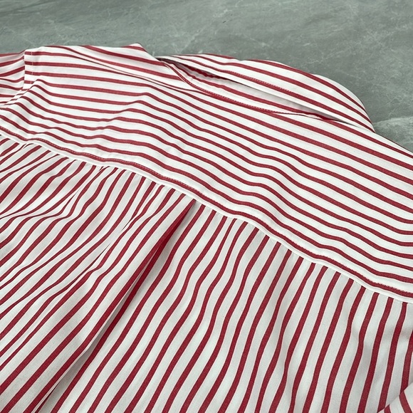 Women's Liz Claiborne Lizsport Button Down Cotton Long Sleeve Striped Shirt - Picture 12 of 16